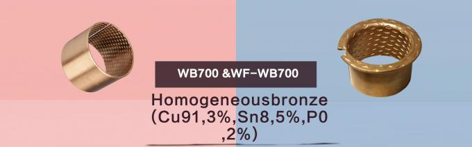 WB700, WF-WB700 envolveu o gleitlager de cobrimento com arbustos de bronze dos rolamentos do wieland das dimensões do wf de bronze