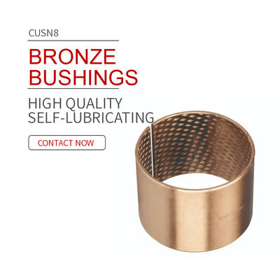 CuSn8 Wrapped Bronze Bearings , Bronze Plain Bearings CuSn6.5P0.1