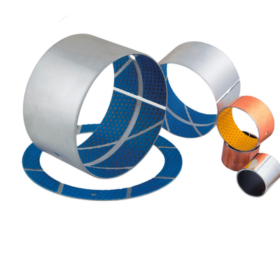 comprar Os rolamentos lisos do Metal-polímero lubrificam/os buchas lubrificados graxa com o auto revestido POM azul que lubrifica o rolamento Fabricação em linha