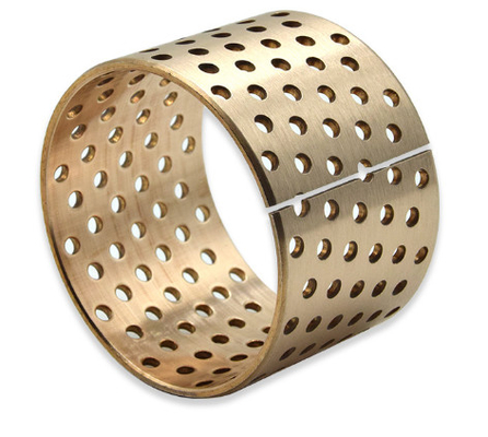 comprar Rolamento de deslizamento CuSn8 & CuSn6 de bronze envolvido material com os bolsos enchidos da lubrificação Fabricação em linha