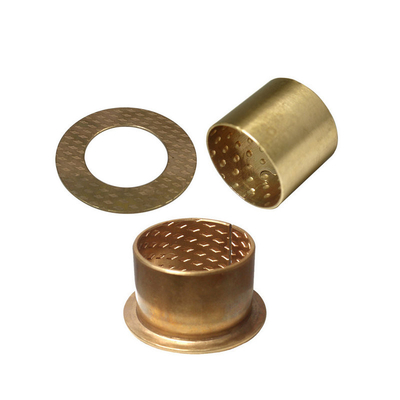 comprar A luva do bronze CuSn8 flangeou recortes do diamante dos rolamentos ou carimbou com sulcos de óleo Fabricação em linha