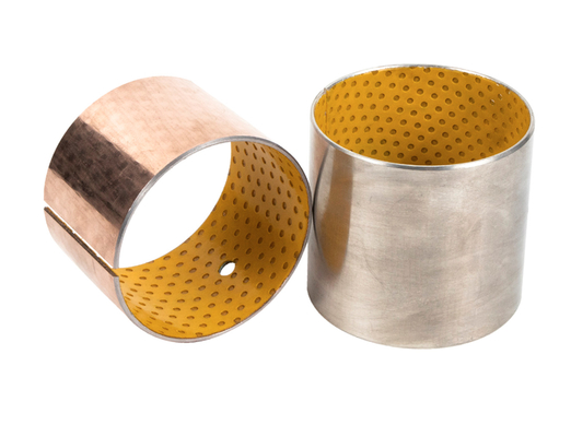comprar Cobre amarelo composto da luva do guia dos rolamentos da planície do polímero do furo de óleo Fabricação em linha