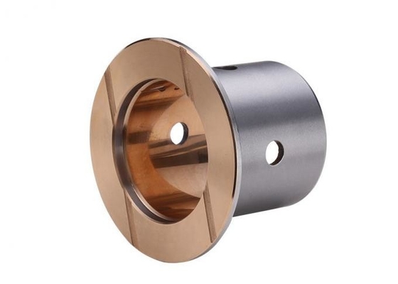comprar Sulcos de óleo do eixo & arbustos bimetálicos do rolamento da flange do fechamento com recorte CuSn10Pb10 do óleo Fabricação em linha