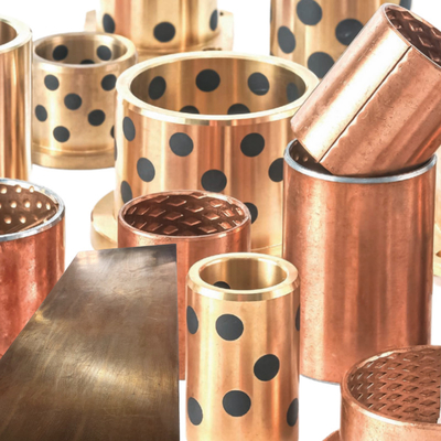 comprar AlSn20Cu Rolamentos de bronze auto lubrificantes de aço de apoio com sulcos preenchidos com grafite Fabricação em linha
