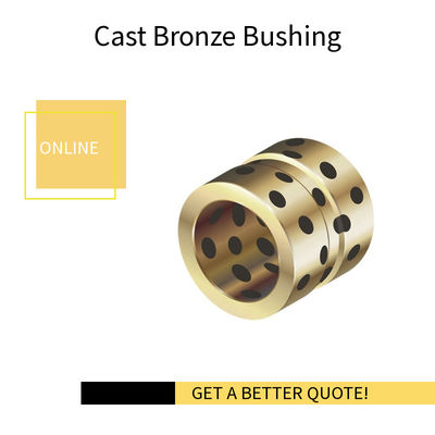 CNC Plugged Graphite Cast Bronze Sleeve Bearings For Oil / Grease Scrapers